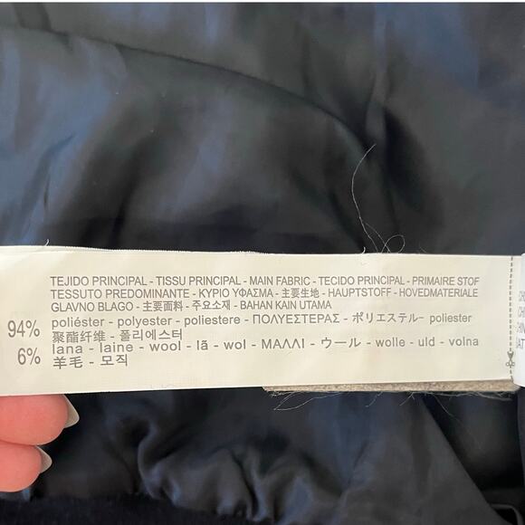 Zara Girls Bomber Jacket Size 6 Leopard Print Wool Blend - Picture 8 of 8